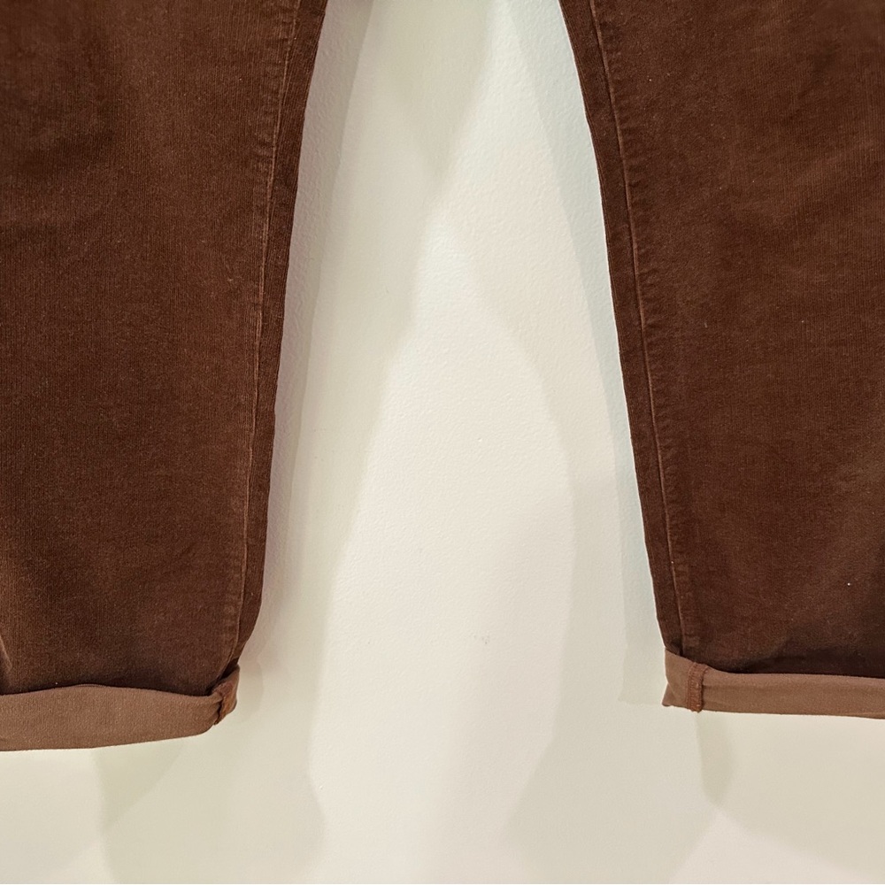 J. Jill Women's M Chocolate Brown Fine Wale Corduroy Pull-On Straight Pants New - Picture 6 of 8